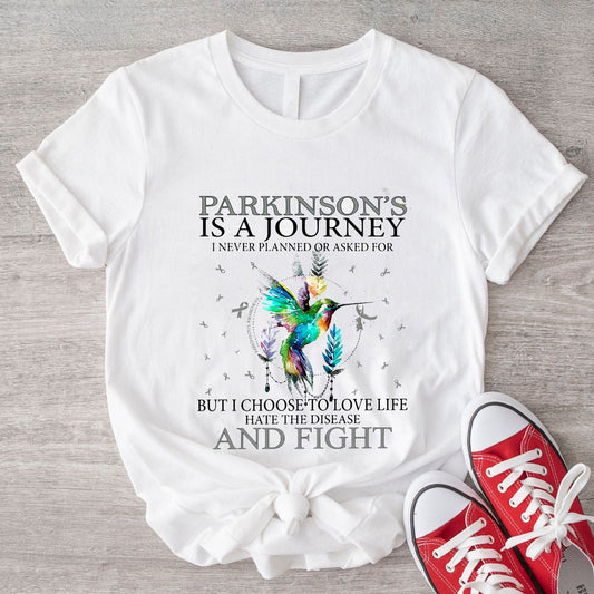 Parkinson's Is A Journey I Never Planned Or Asked For Parkinson's Awareness Shirt