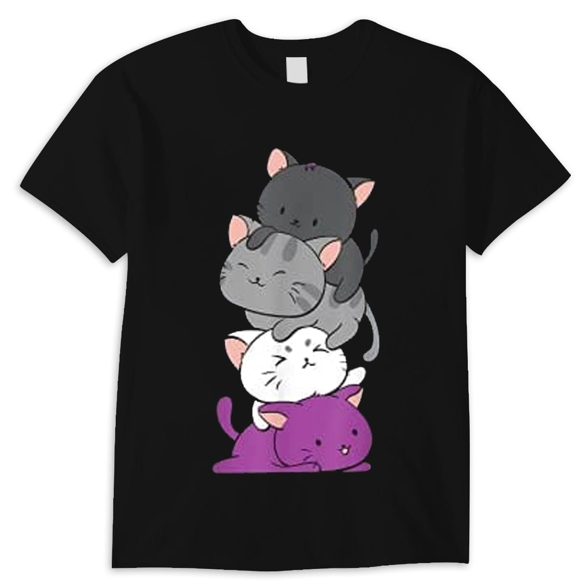 Asexual Pride Flag Kawaii Kitty Cat LGBT Shirts