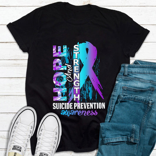 Hope And Strength Suicide Prevention Awareness T-Shirt