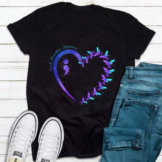 Compassionate Heart Suicide Prevention Awareness T-Shirt