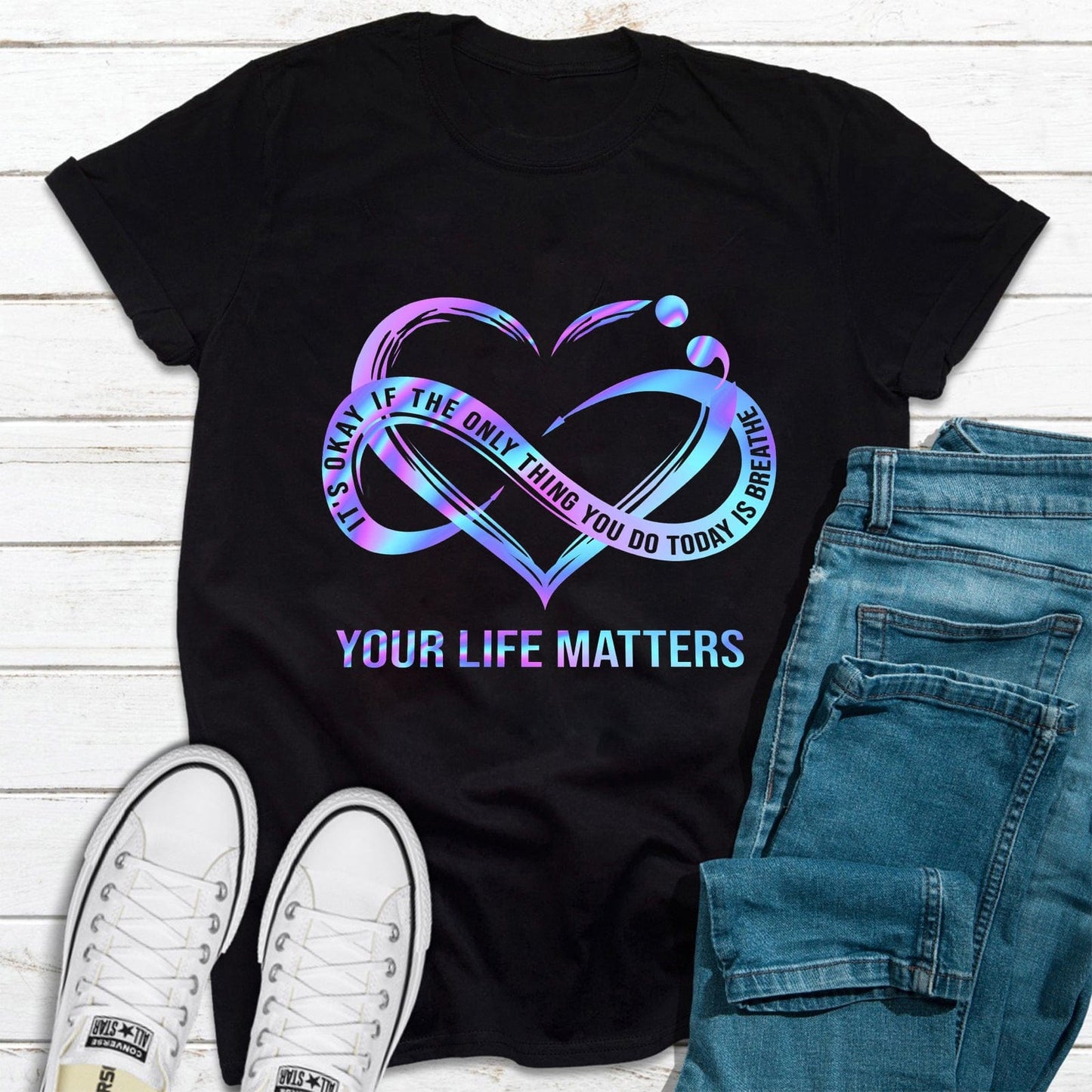Camiseta de aliento "Tu vida importa", camiseta de concienciación sobre la prevención del suicidio