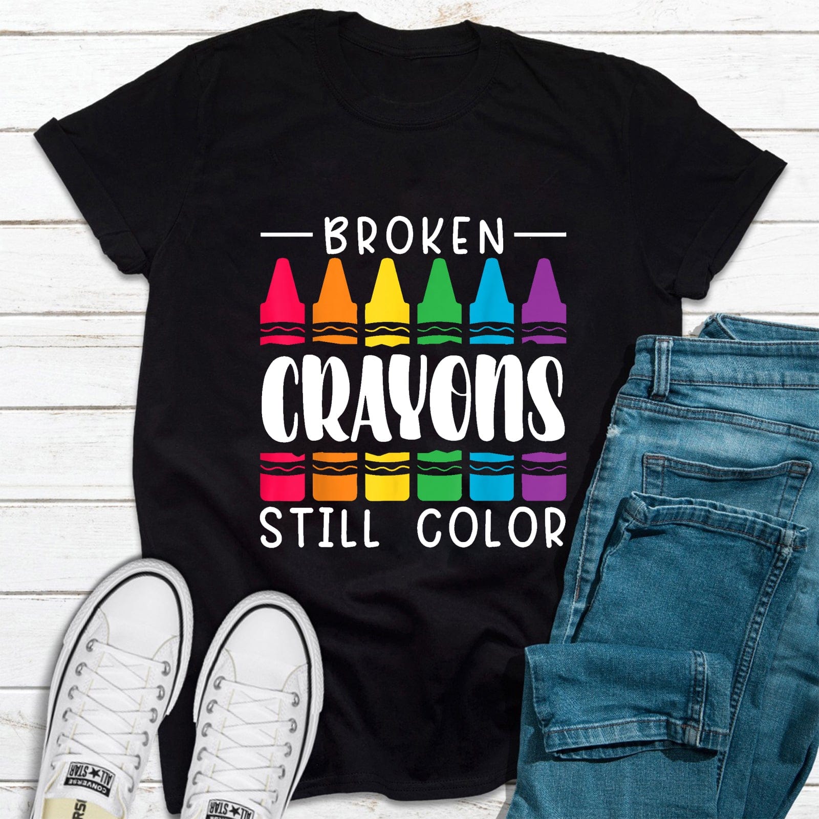 Broken Crayons Still Color Mental Health Awareness Shirt