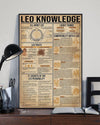 Leo Knowledge Zodiac Poster, Canvas