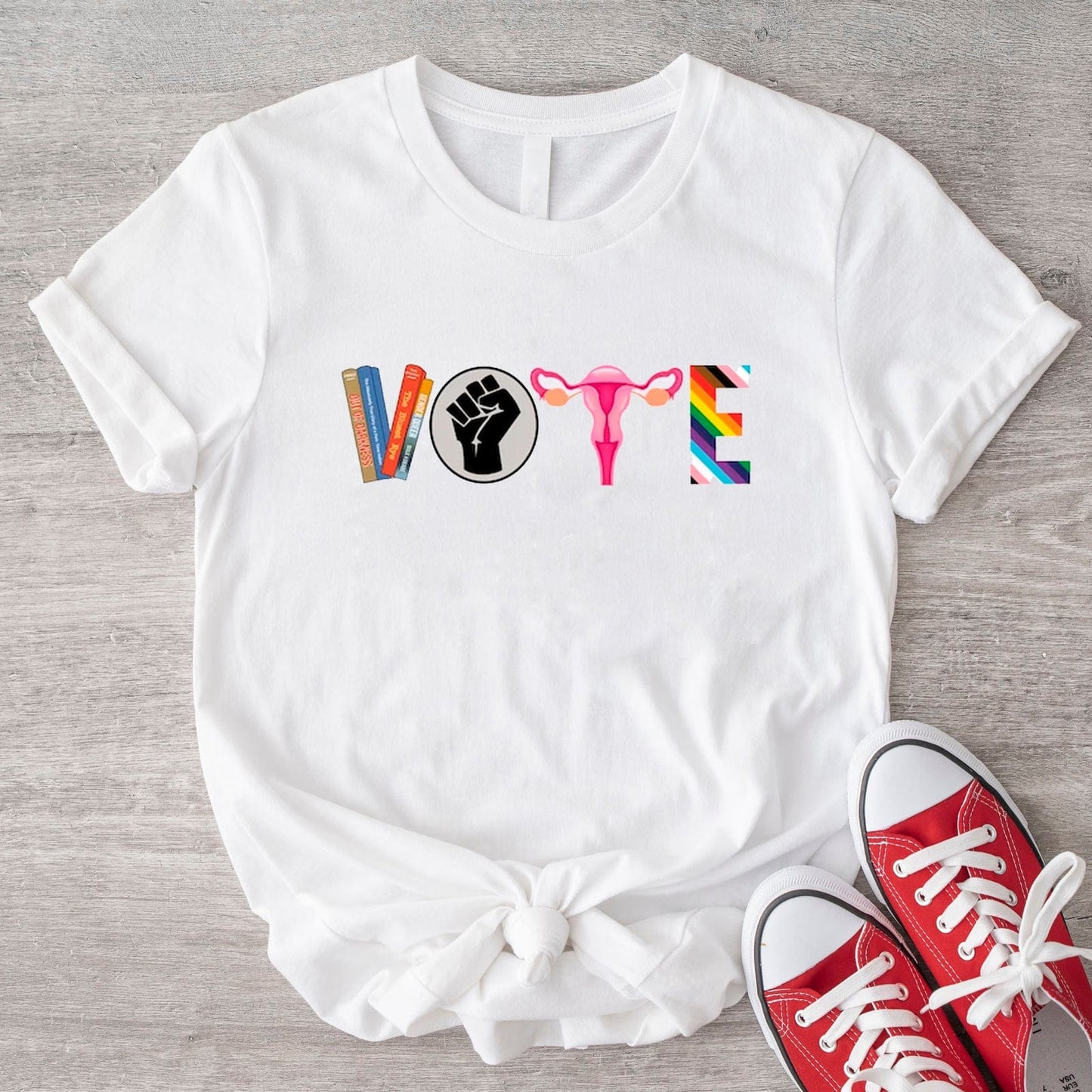 Camiseta de voto LGBT, camiseta de libros prohibidos, camiseta de derechos reproductivos