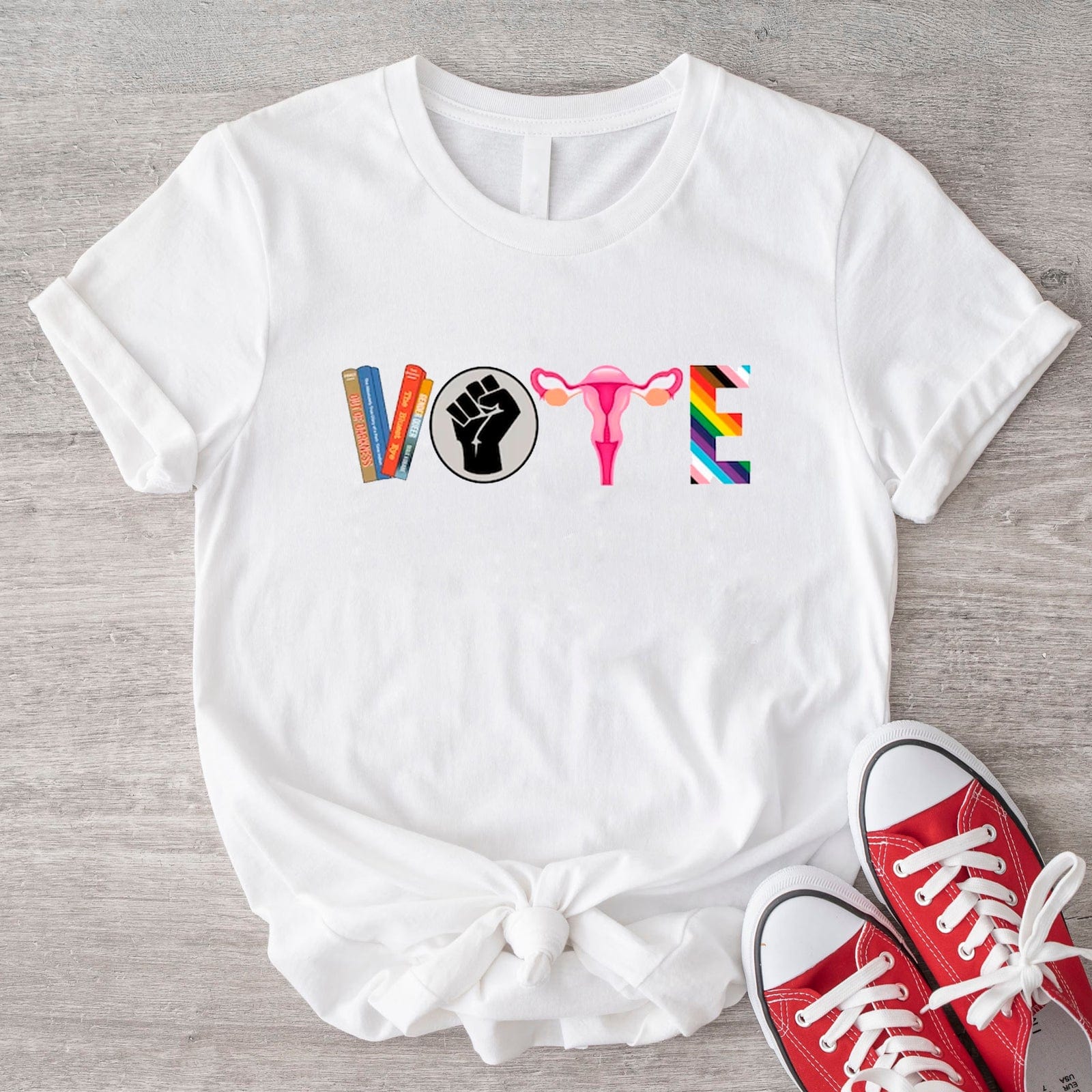 Vote LGBT Shirt, Banned Books Shirt, Reproductive Rights Tee