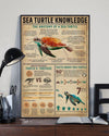 Sea Turtle Knowledge Poster, Canvas