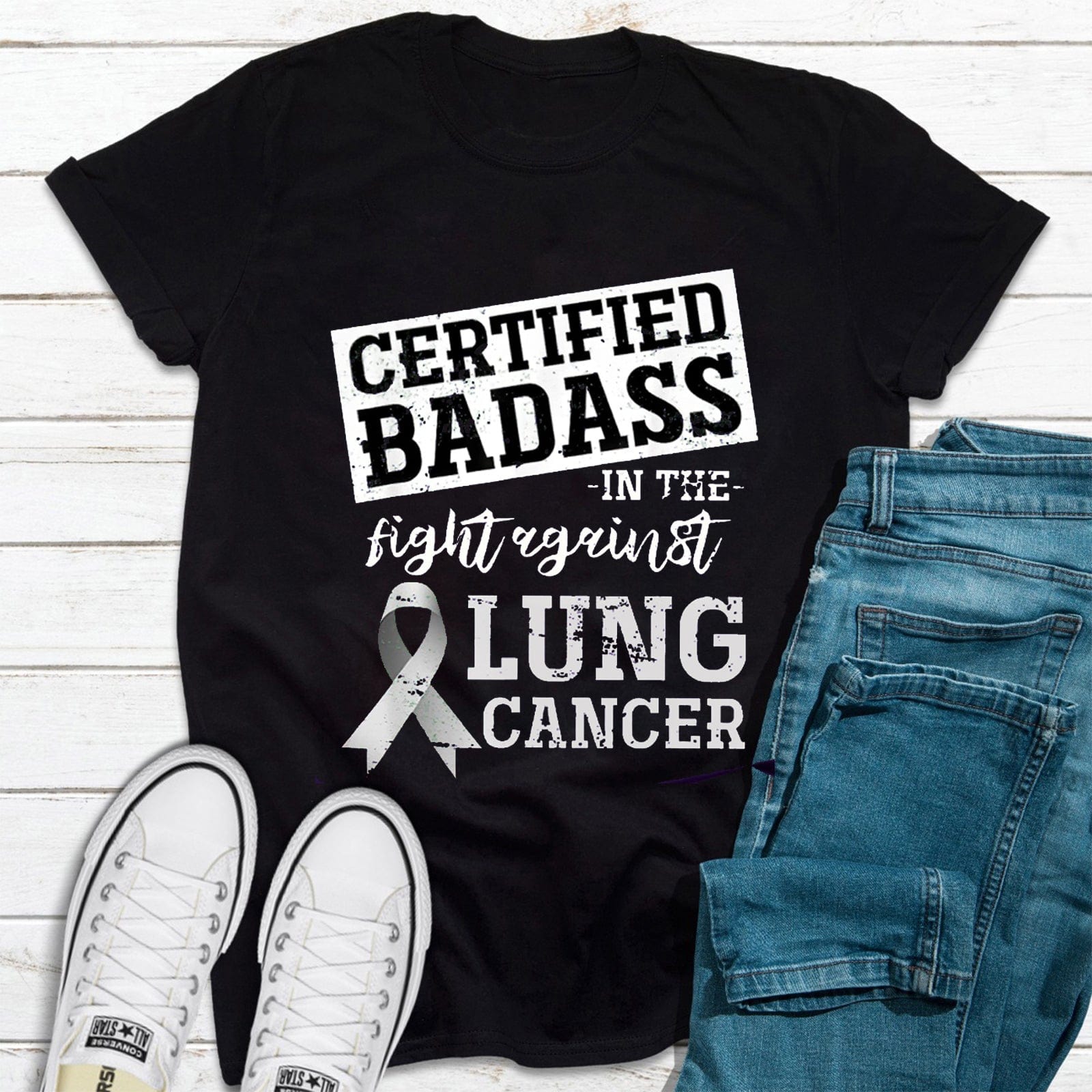 Certified Badass Lung Cancer Fighter T-Shirt