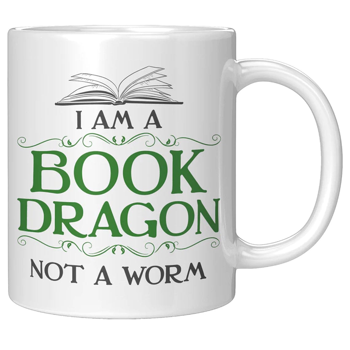 Taza Soy un dragón de libros, no un gusano