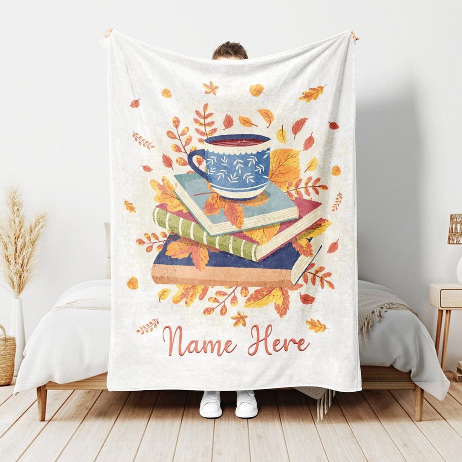 Personalized Book Fleece & Sherpa Blanket, Autumn Blankets