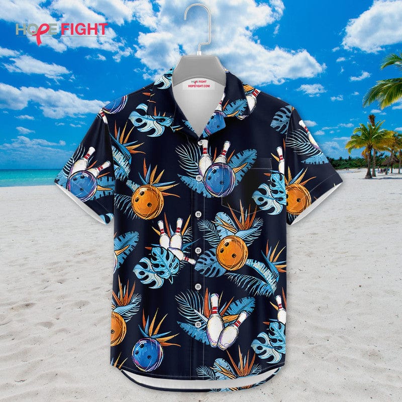 Tropical Bowling Hawaiian Shirt - Fun Bowler Vacation Outfit