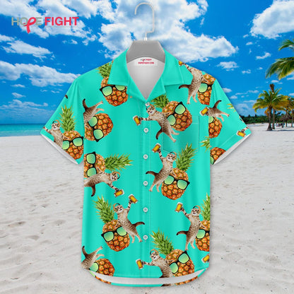 Cat Pineapple Hawaiian Shirt
