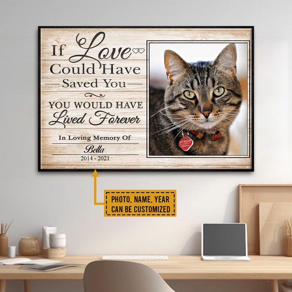 Personalized Cat Memorial Canvas - I Love You Could Have Saved You