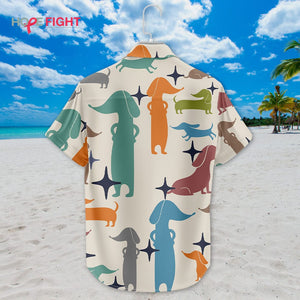 Dachshund Hawaiian Shirt, Wiener Dog Hawaiian Shirt