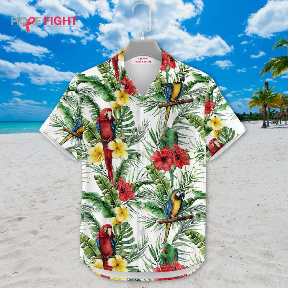 Parrot Hibiscus Hawaiian Shirt