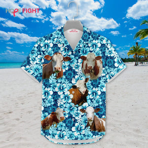 Cow Hibiscus Hawaiian Shirt