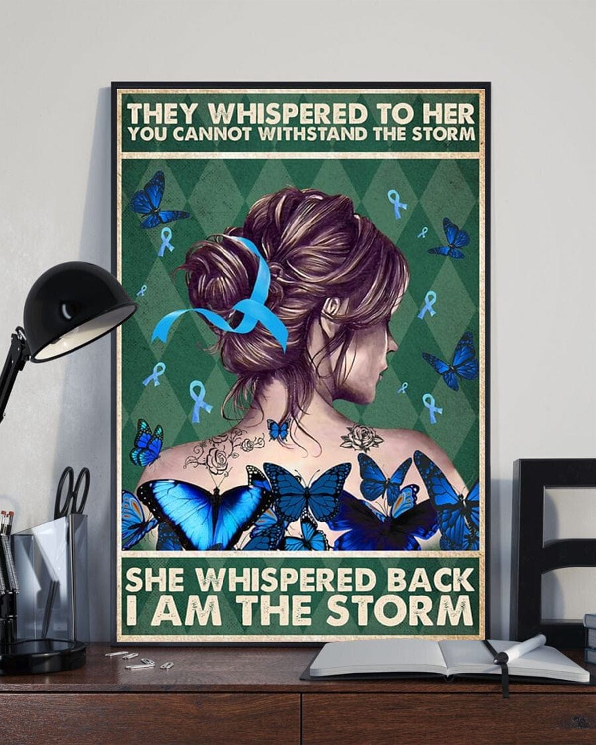 They Whispered To Her You Cannot Withstand The Storm Diabetes Awareness Poster, Canvas