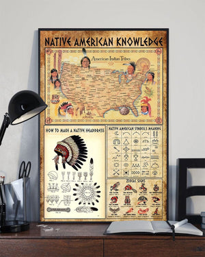 Native American Knowledge Poster, Canvas