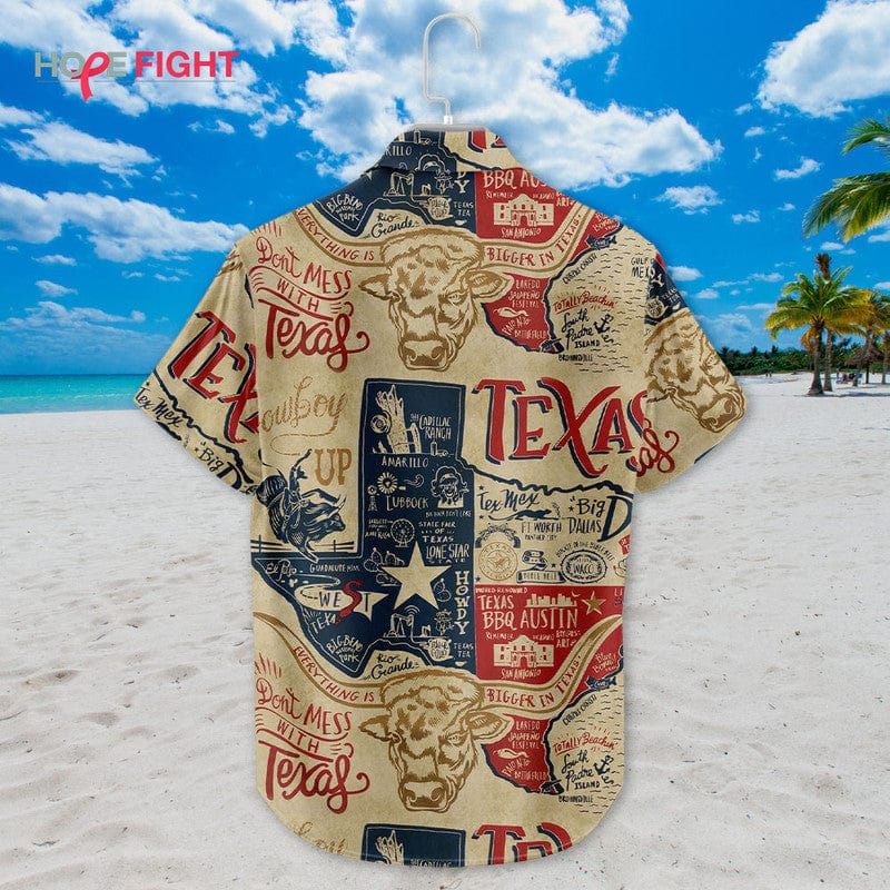 Texas Hawaiian Shirt - Vintage Western Cowboy & Lone Star Design