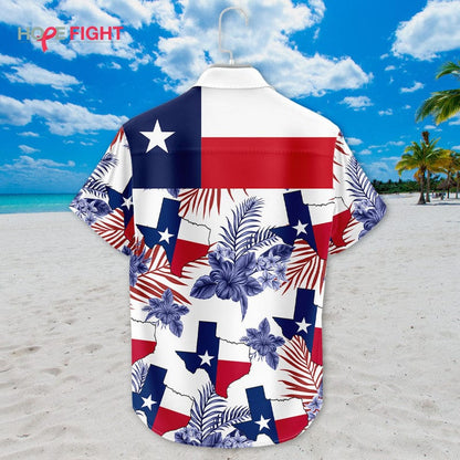 Texas Hawaiian Shirt - Lone Star State & Tropical Floral Design