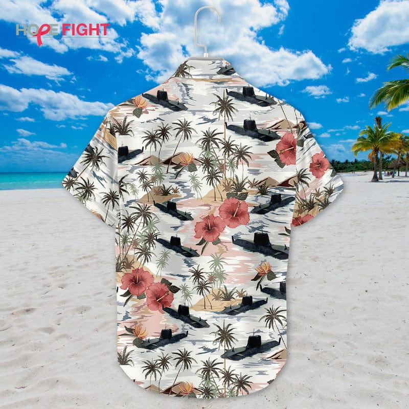 Submarine Hawaiian Shirt - Military Tactical Tropical Design