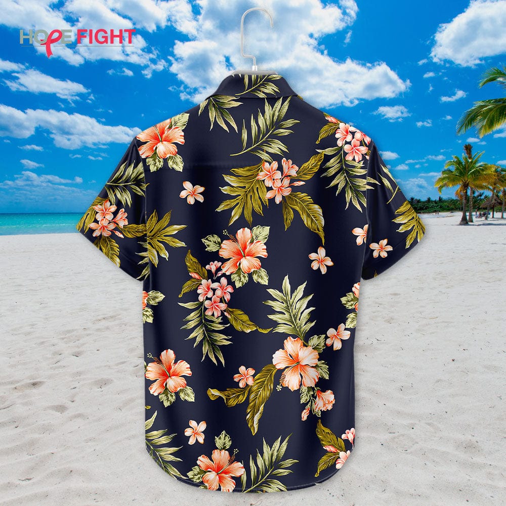 Peach Hibiscus Hawaiian Shirt