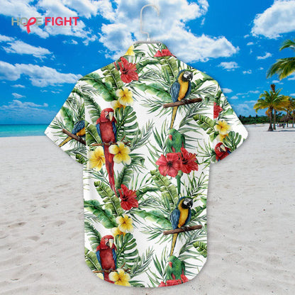 Parrot Hibiscus Hawaiian Shirt
