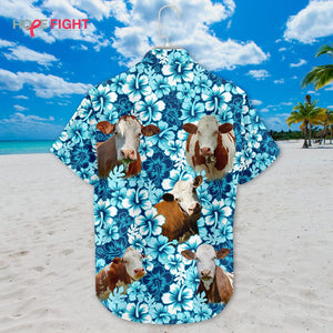 Cow Hibiscus Hawaiian Shirt