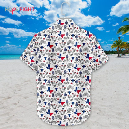 Texas Hawaiian Shirt - Lone Star Pattern & State Symbol Design