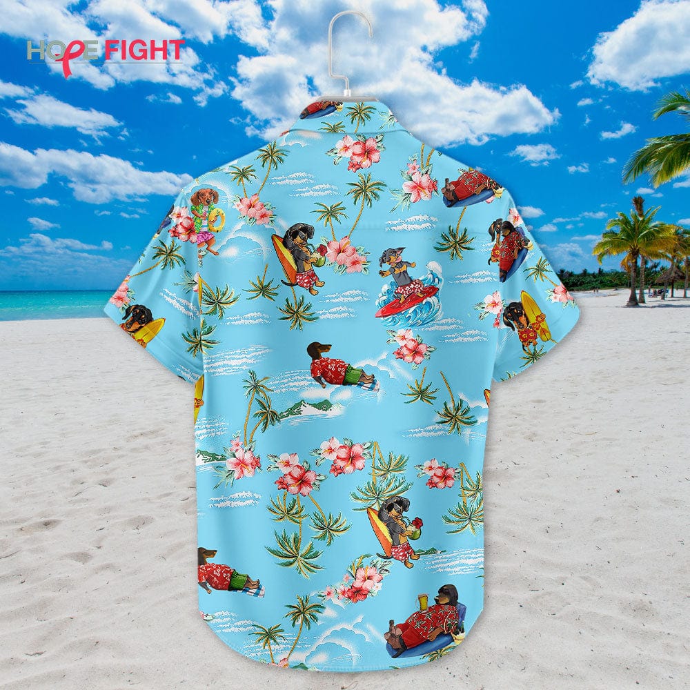 Tropical Dachshund Hawaiian Shirt