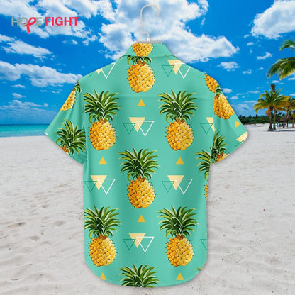 Pineapple Hawaiian Shirt - Green Tropical Aesthetic Beachwear