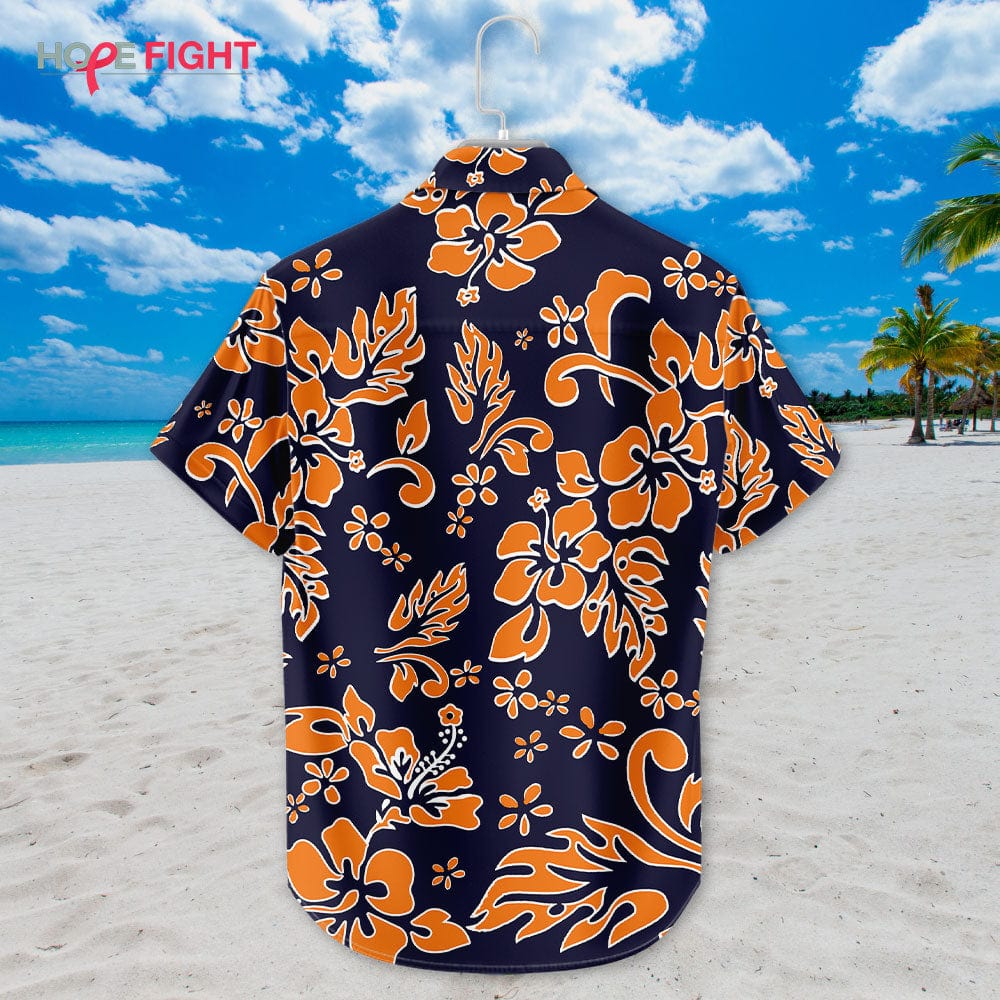 Orange Hibiscus Hawaiian Shirt