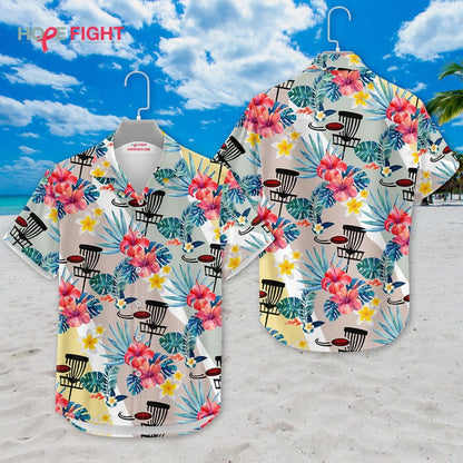 Tropical Disc Golf Hawaiian Shirt - Fun Frisbee Golf Lovers Outfit