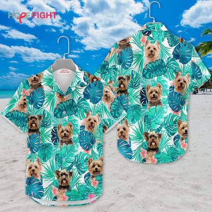 Tropical Yorkie Hawaiian Shirt - Cute Yorkshire Terrier Lovers Outfit