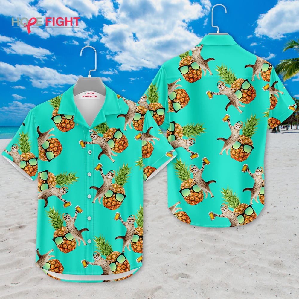 Cat Pineapple Hawaiian Shirt