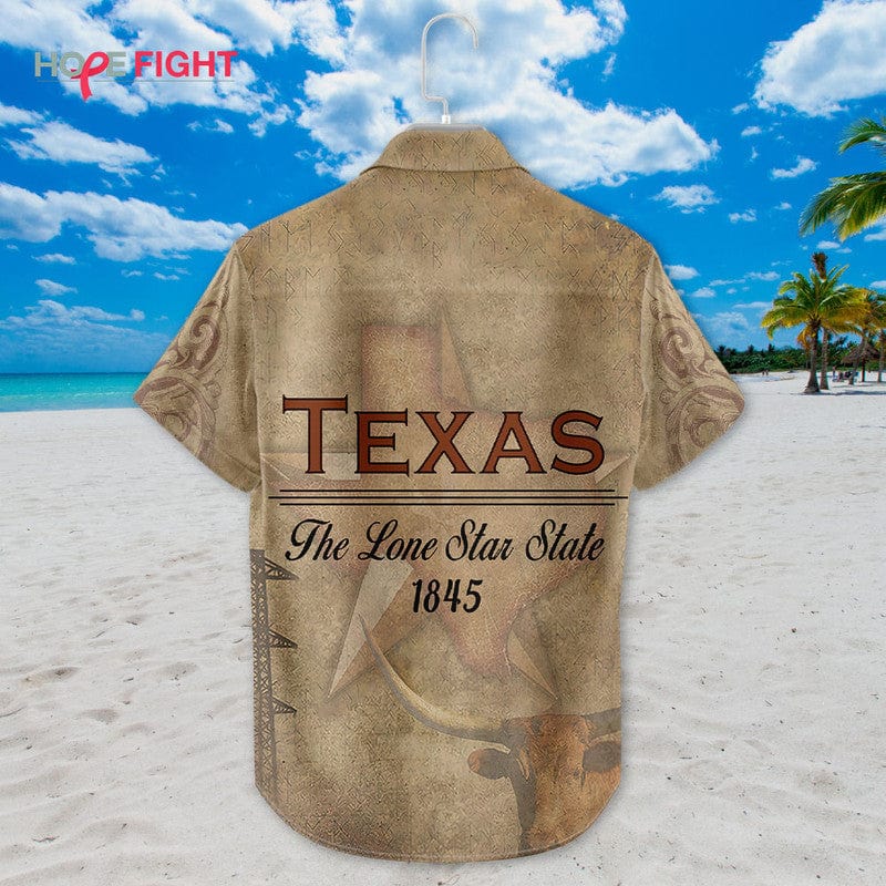Texas Hawaiian Shirt - Lone Star State & Western Vintage Design