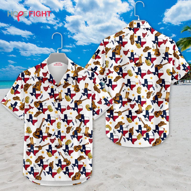 Texas Hawaiian Shirt - Lone Star State & Country Music Design