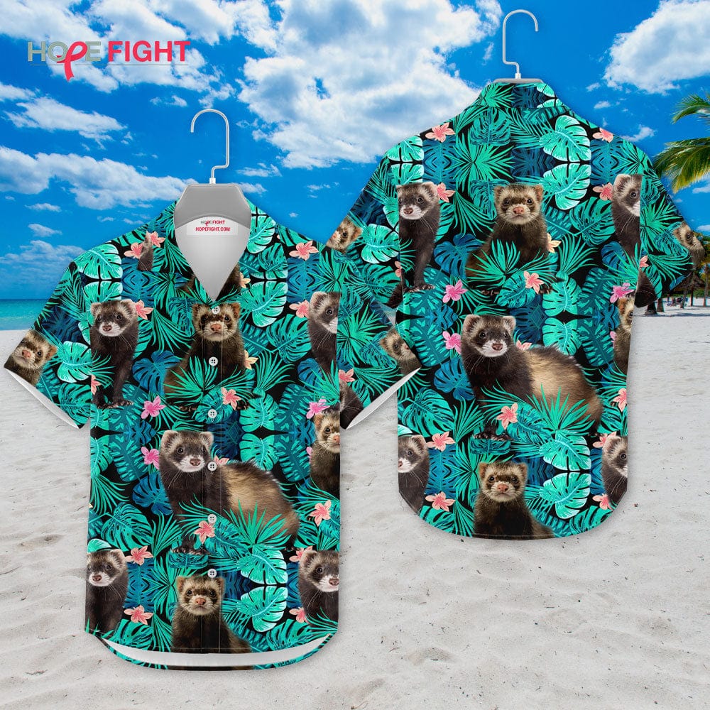 Tropical Ferret Hawaiian Shirt