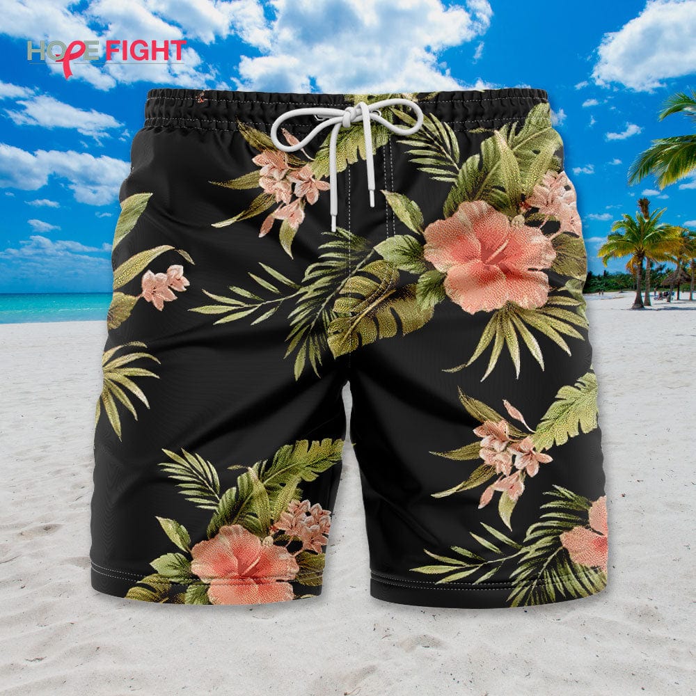 Bold Hibiscus Swim Trunks