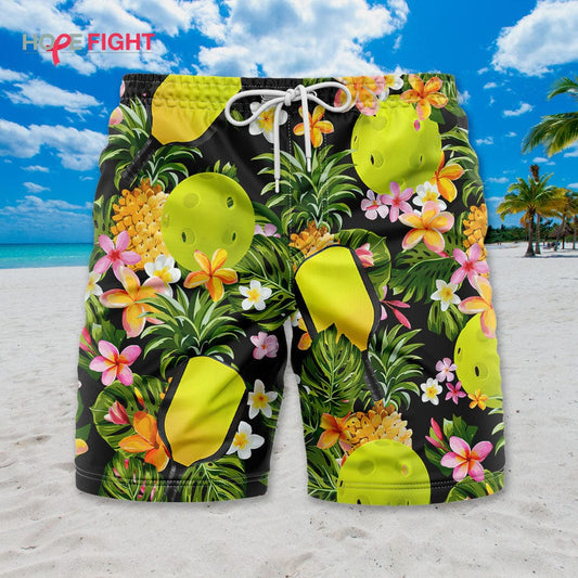 Pineapple Pickleball Swim Trunks