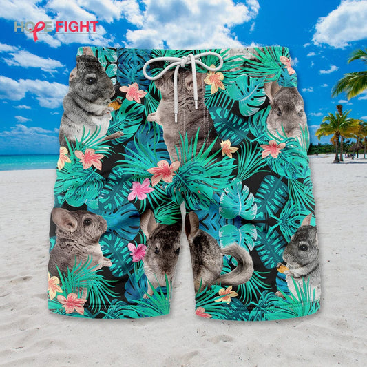 Tropical Chinchilla Swim Trunks