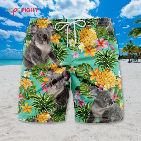 Pineapple Koala Swim Trunks