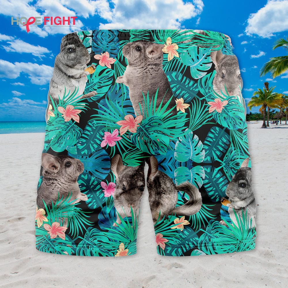 Tropical Chinchilla Swim Trunks