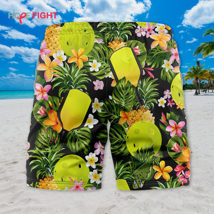 Pineapple Pickleball Swim Trunks