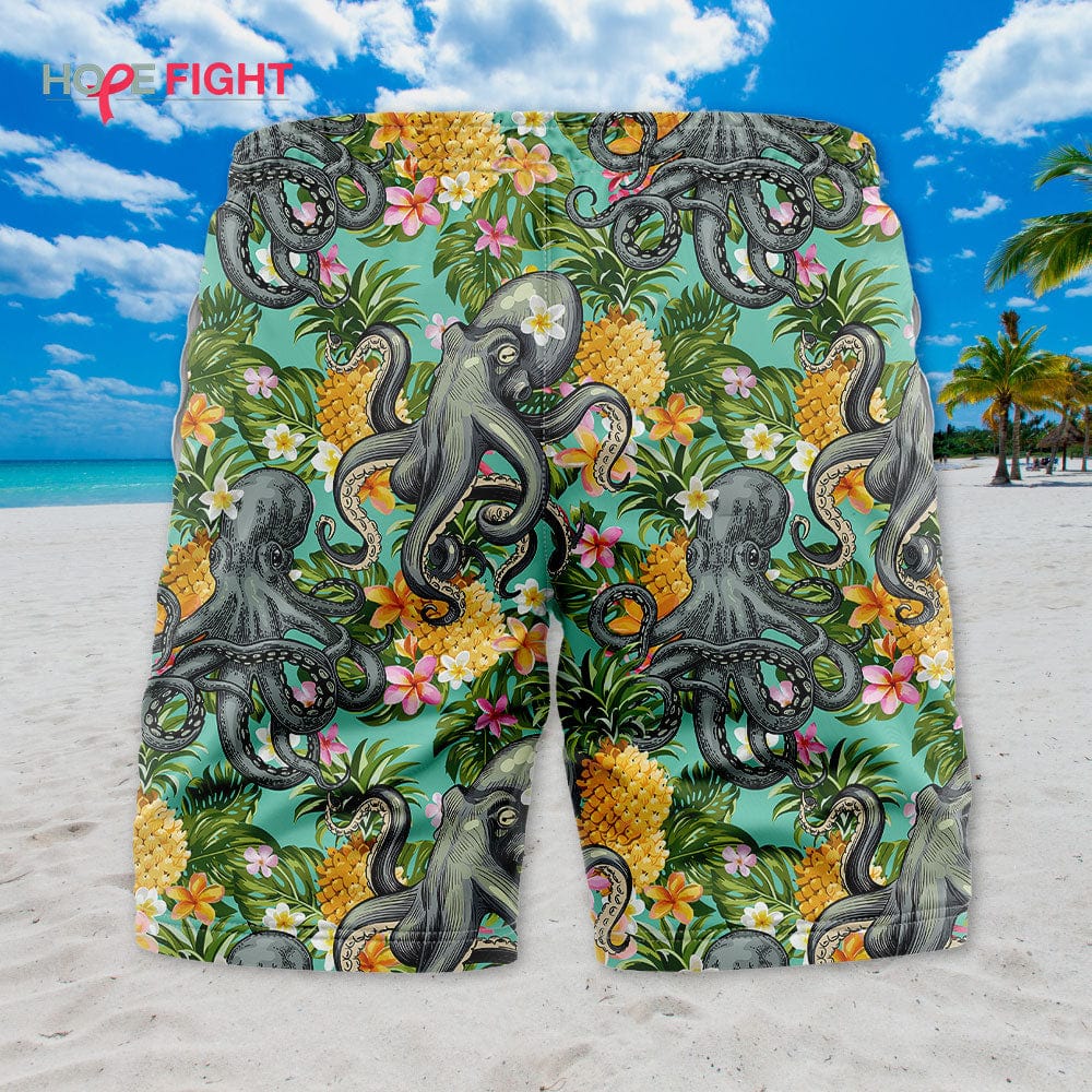 Octopus Pineapple Swim Trunks