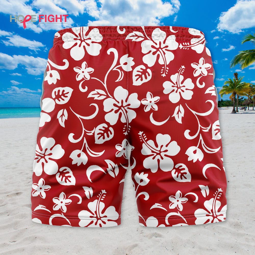 Vibrant Hibiscus Swim Trunks