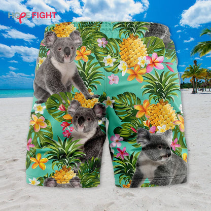 Pineapple Koala Swim Trunks