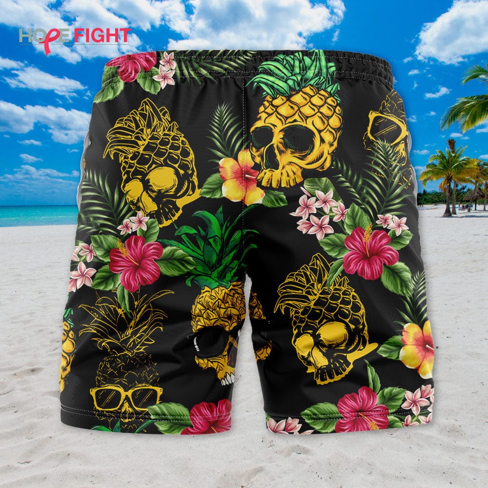 Pineapple Skull Swim Trunks