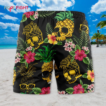 Pineapple Skull Swim Trunks