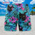 Tropical Black Cat Swim Trunks, Neon Jungle Cat Lovers Outfit