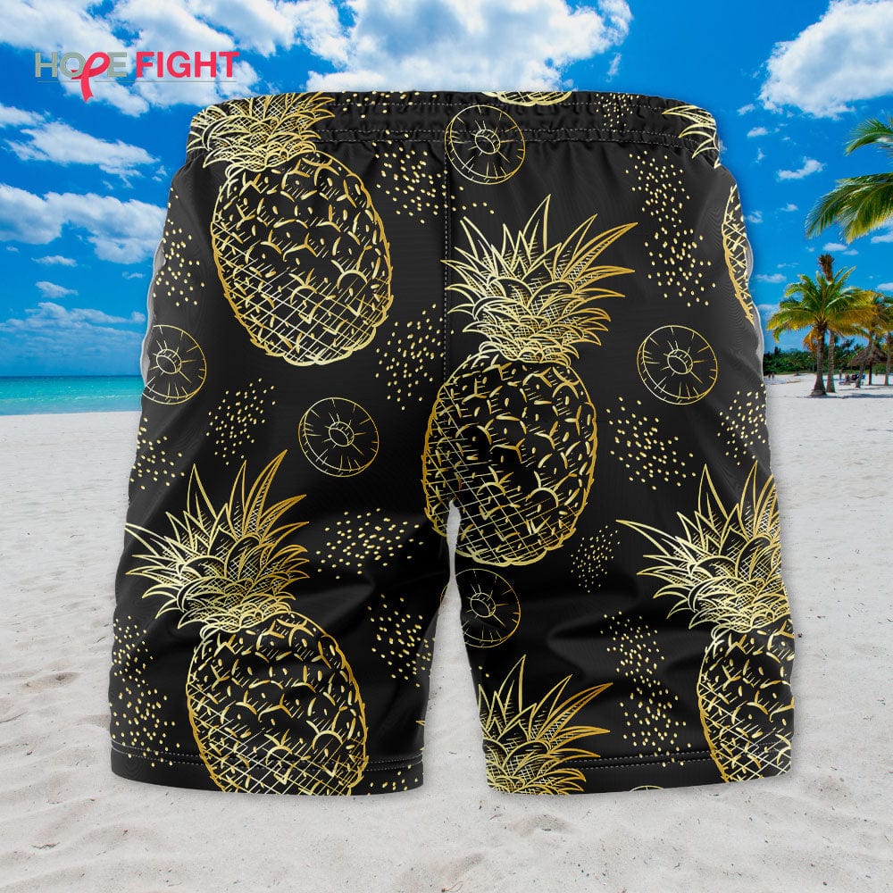 Golden Pineapple Swim Trunks